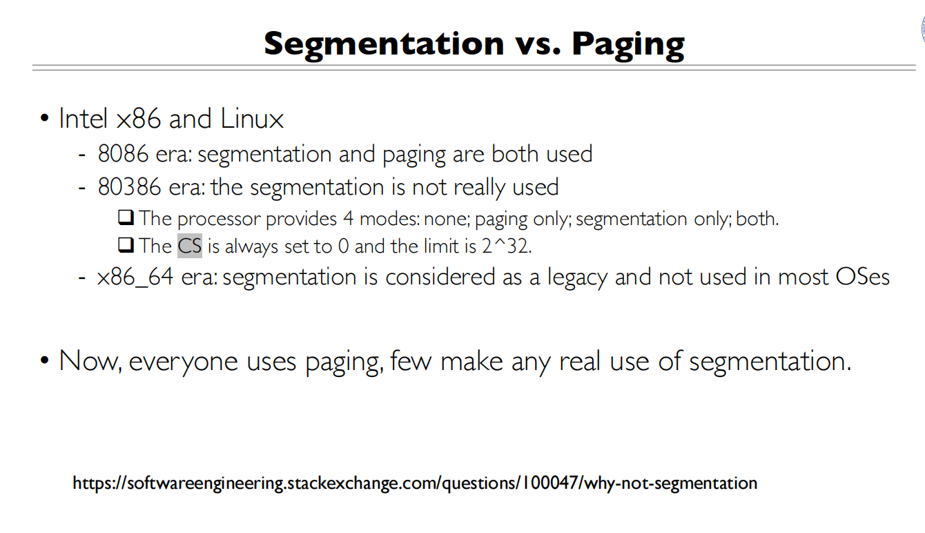 05 Address Translation 分段vs分页