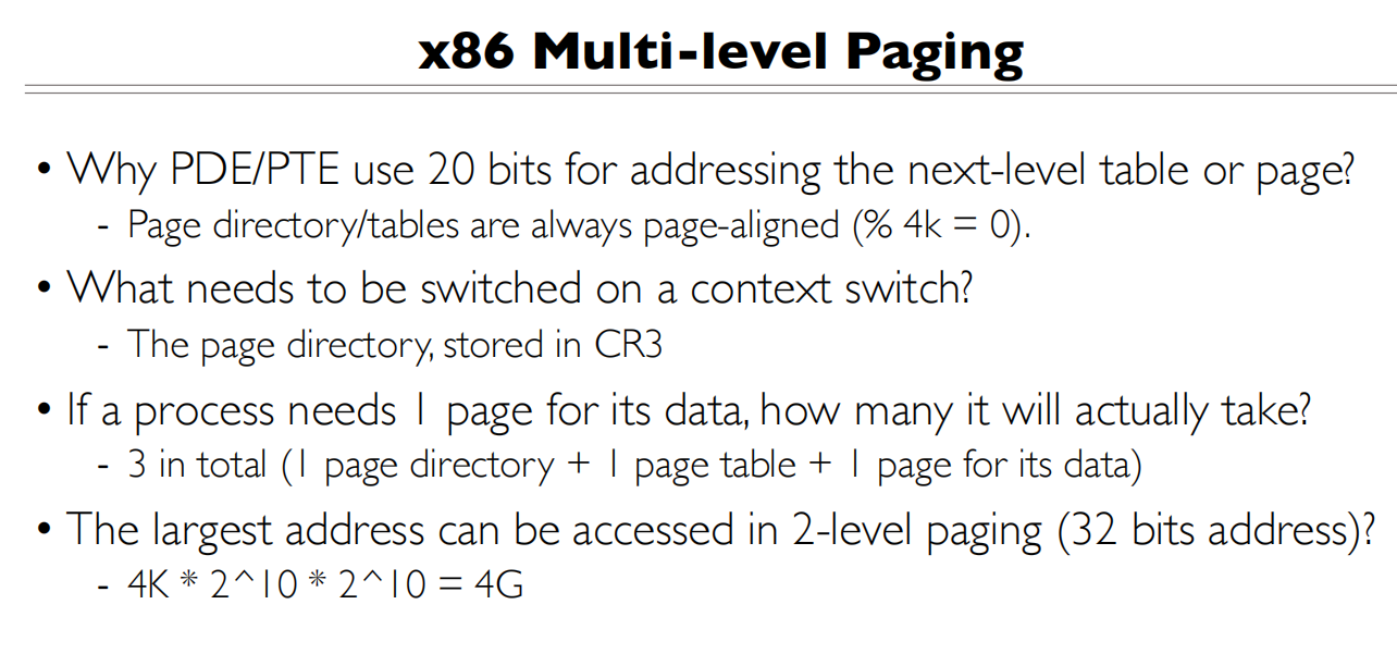 05 Address Translation 多级分页的一些问题1