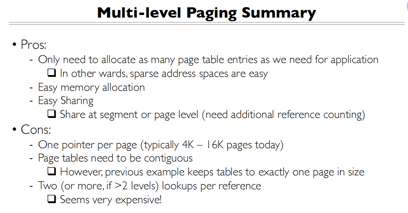 05 Address Translation 多级页表总结