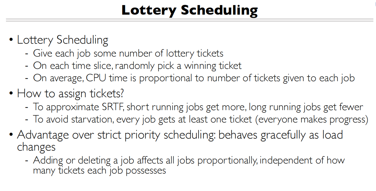 09 Scheduling 彩票调度2