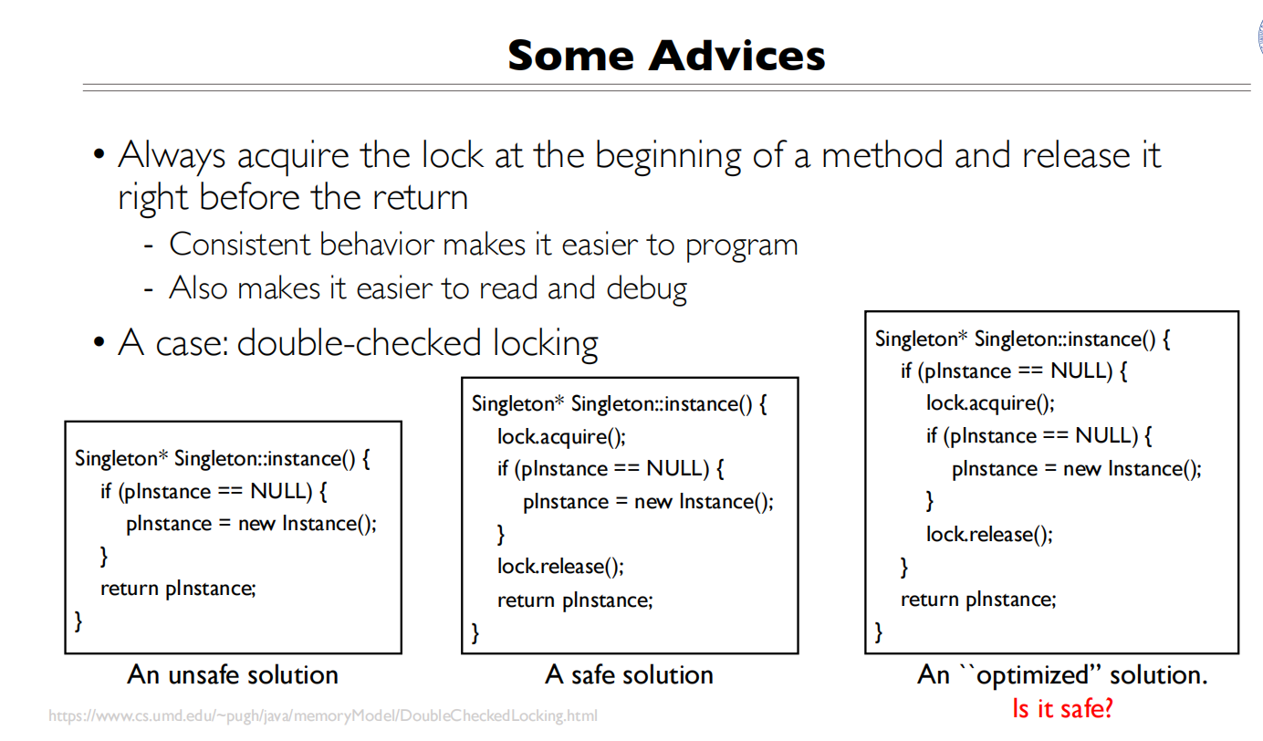 10 Lock and conditional variable design 一些建议