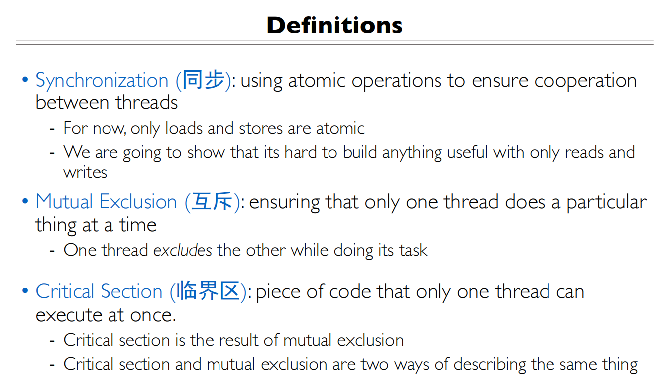 10 Lock and conditional variable design 一些概念定义1