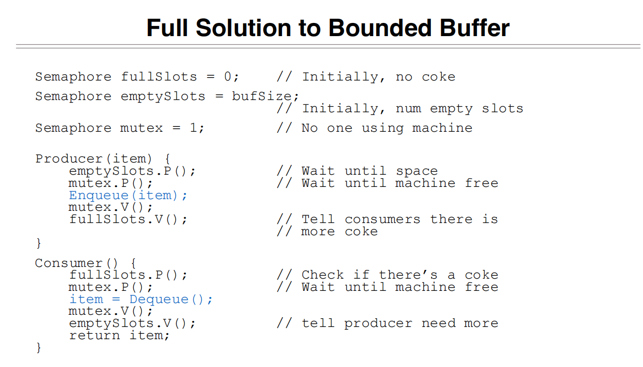 10 Lock and conditional variable design 信号量解决生产者消费者问题