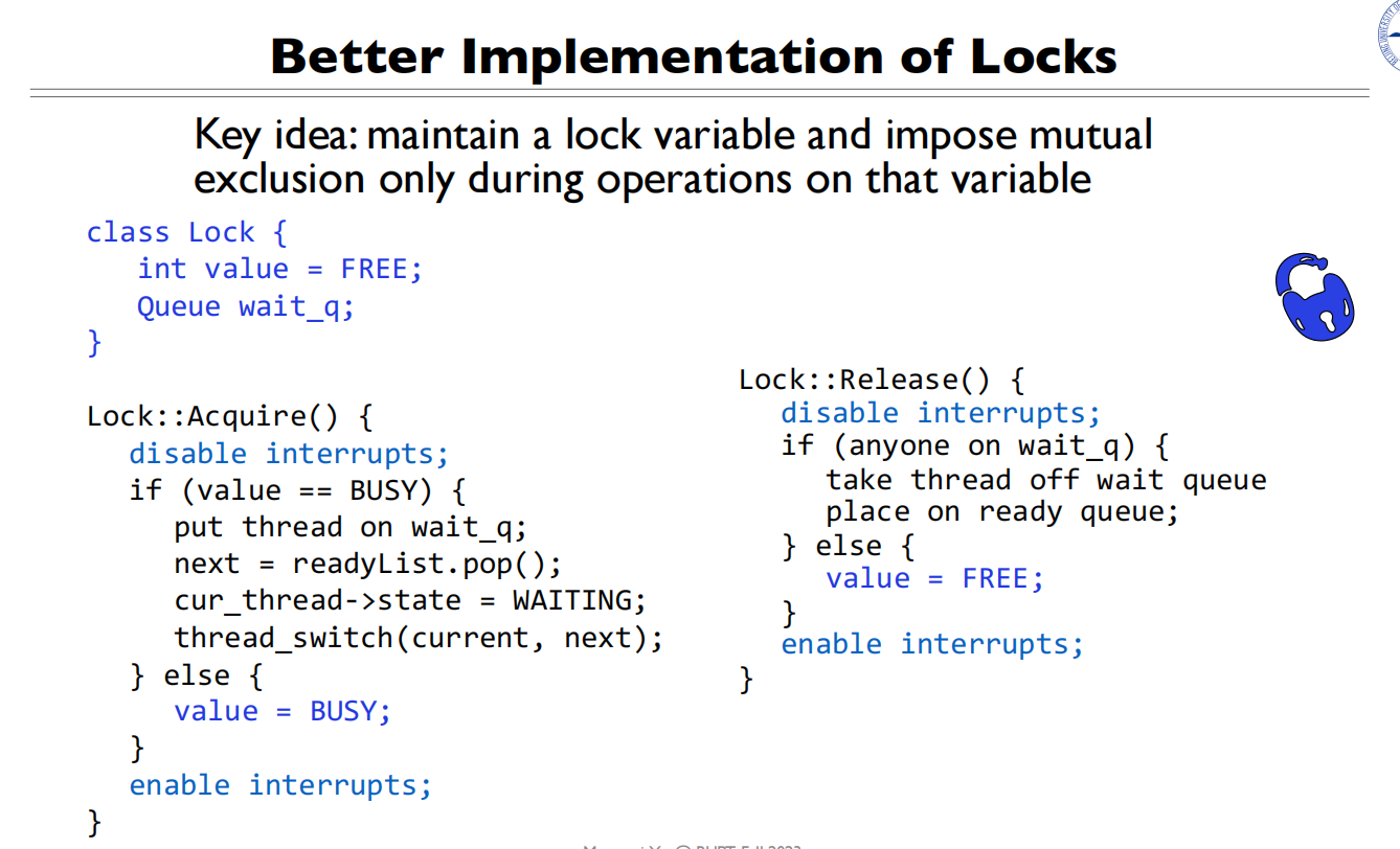 11 Lock and Condition Variables Implementation 如何实现锁4