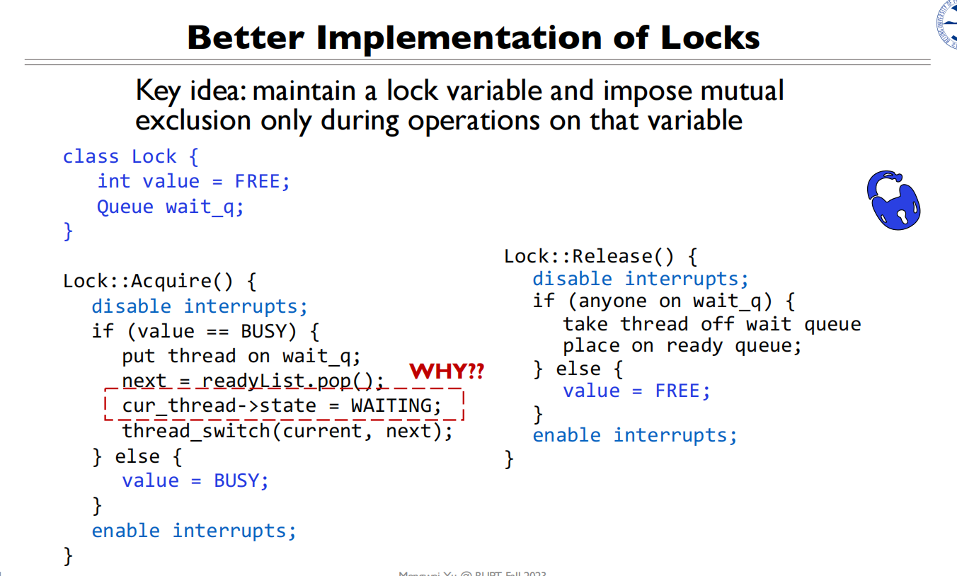 11 Lock and Condition Variables Implementation 如何实现锁5