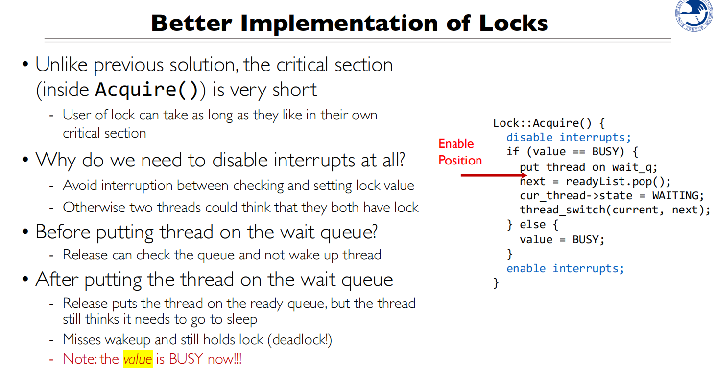 11 Lock and Condition Variables Implementation 如何实现锁7