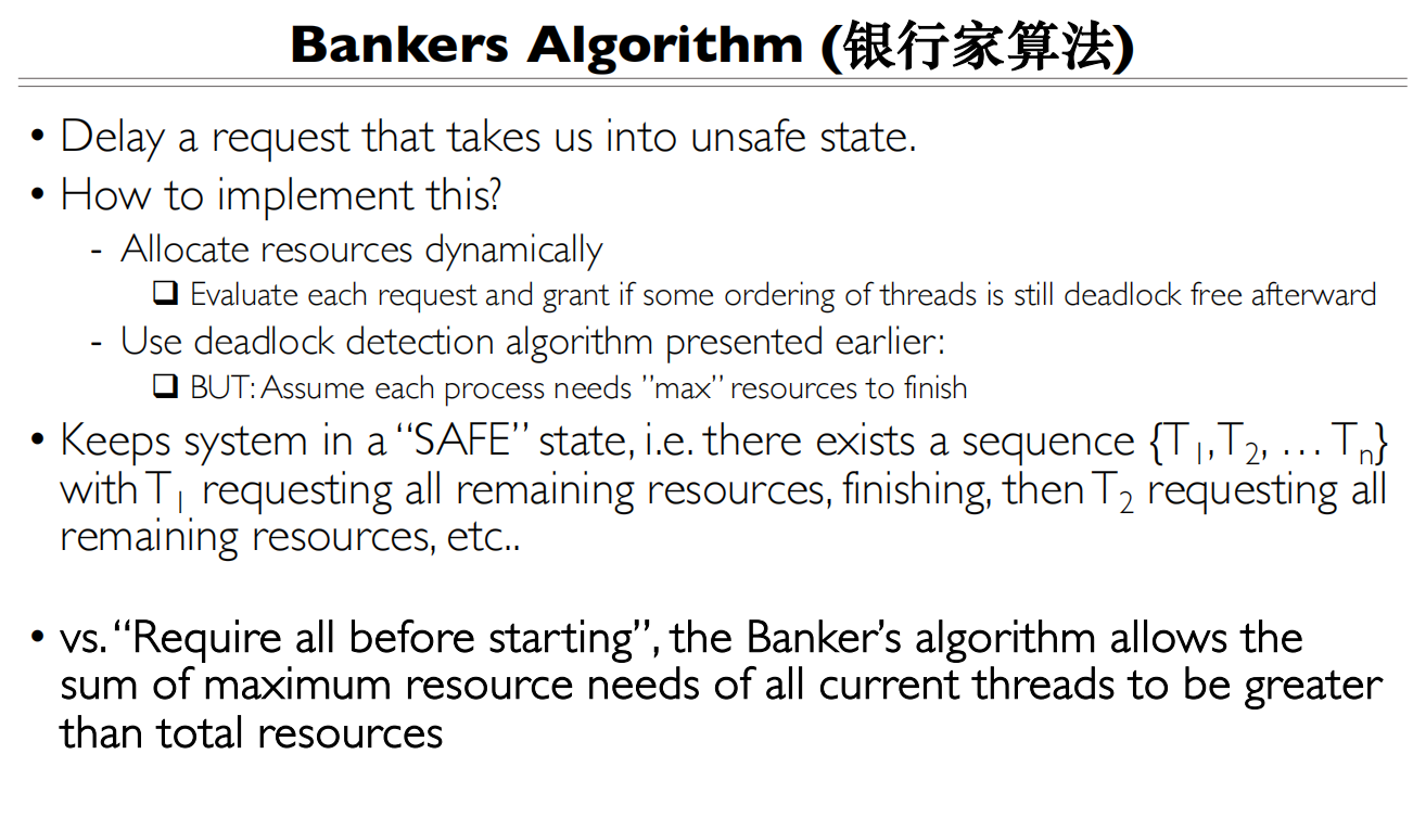12 RW and Deadlock 银行家算法7