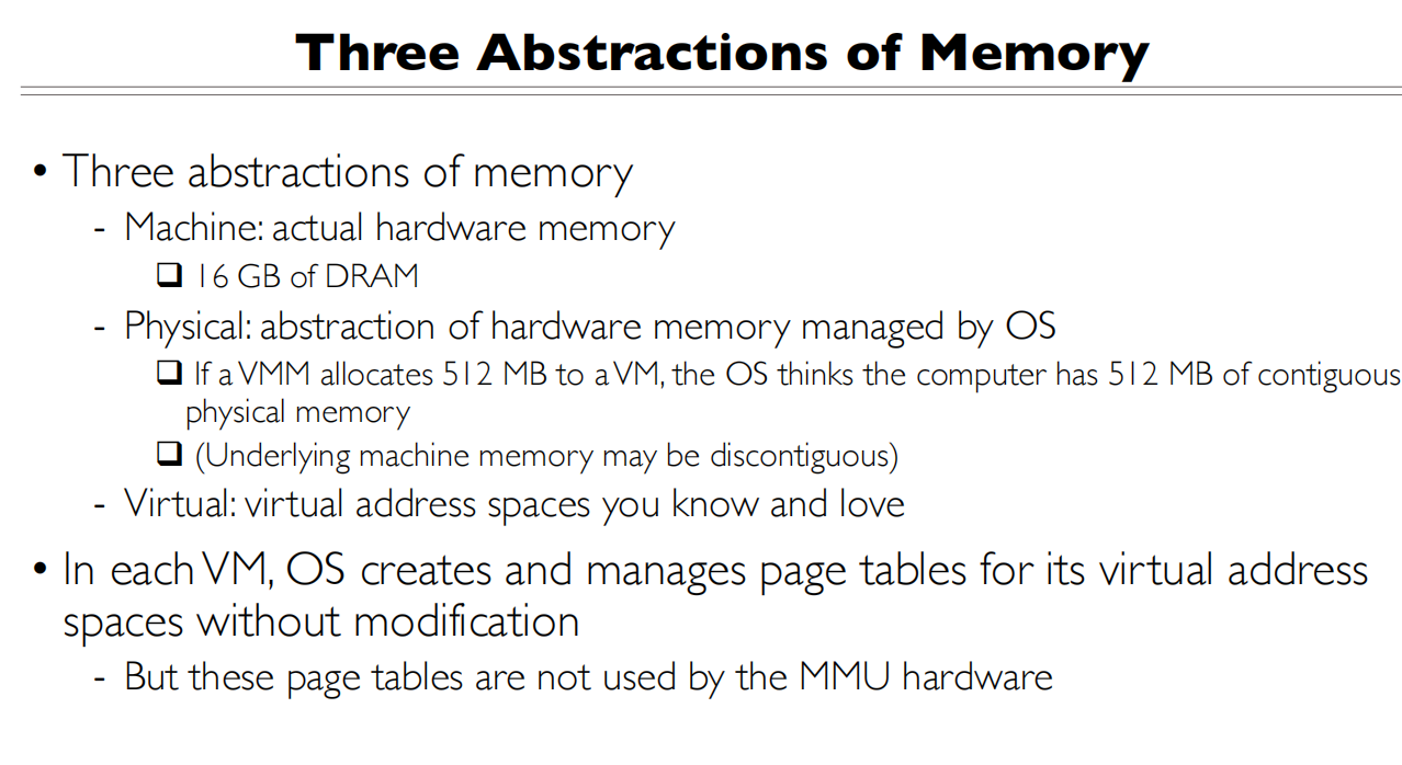 16 Virtual Machine VMM内存的三个抽象层次