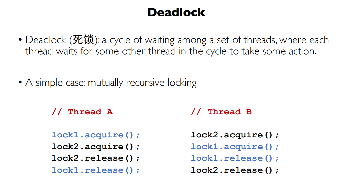RW and Deadlock 死锁概念1
