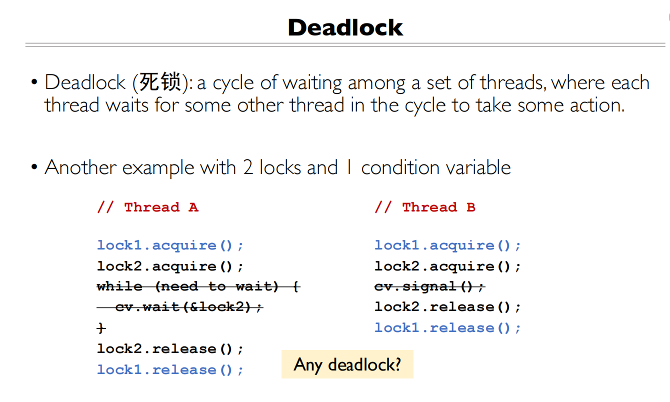 RW and Deadlock 死锁概念3