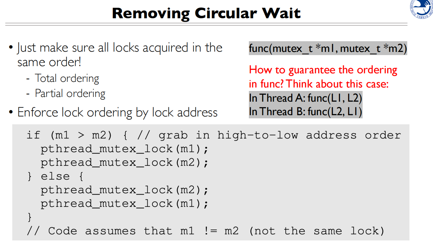 RW and Deadlock 破除循环等待2