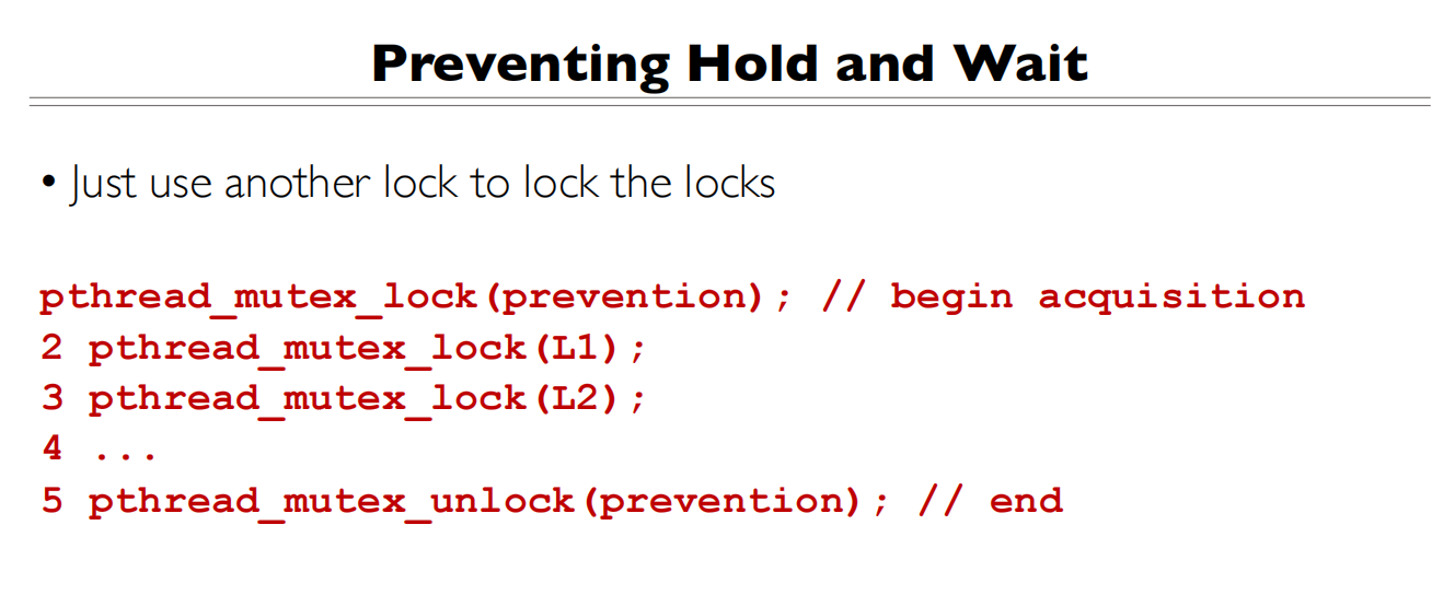 RW and Deadlock 破除获取并等待