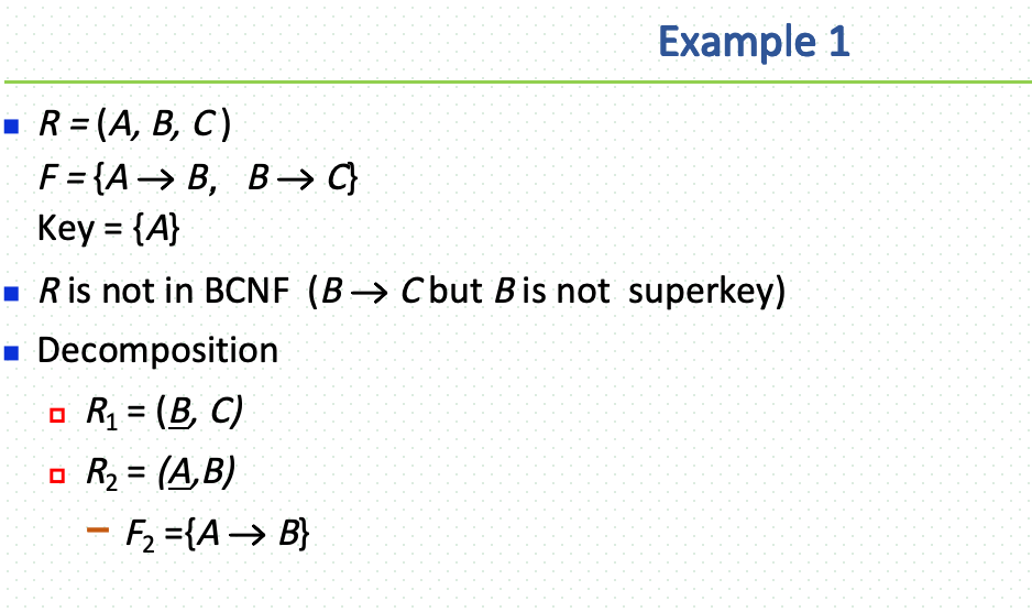 期末题型-Chapter7-BCNF decomposition 1